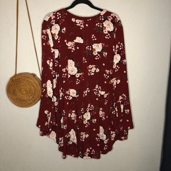 Emma Babydoll Challis Button-Front Tunic 4X - Picture 7 of 9